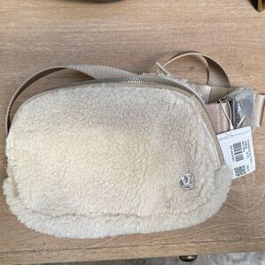 Lululemon Athletica Cream Sherpa Crossbody Bag